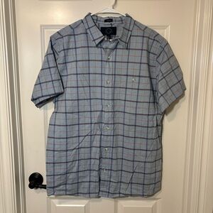 Even Tide Men’s Blue Short Sleeve Button-Up Shirt Size L